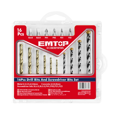 Juego De Puntas Y Mechas 16Pzs Emtop Ecbdb19165