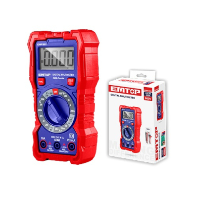 Multimetro Digital Lcd Ac-Dc 600V Emtop Edmr16001