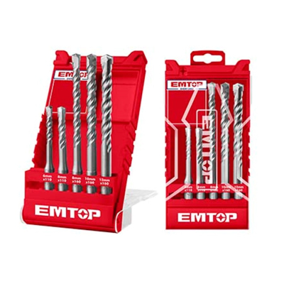 Set 5 Mechas Sdsplus 6/8X110 Y 8/10/12X160 Emtop Ehdr12052