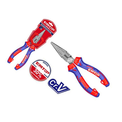 Pinza De Punta 1/2 Caña 200Mm Industrial Cr-V Emtop Eplrl0821