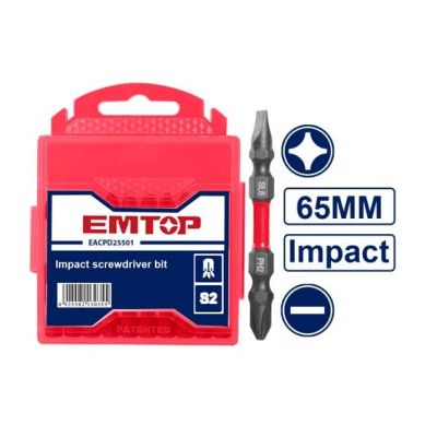 Punta X 10Uni Mag.impacto Ph2+Sl6.0*1.0 65Mm Acero S2 Emtop Esbtmhl133