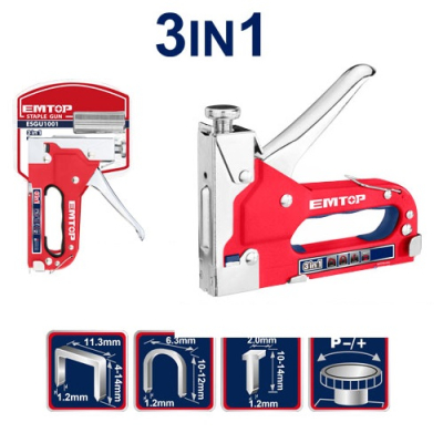 Engrampadora 3En1 Ajustable Emtop Esgu1001