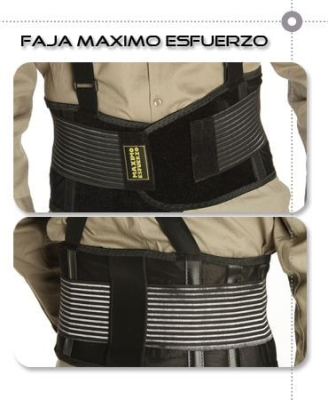Faja Lumbar Maximo Esfuerzo 6 Ballenas. Uso Intensivo