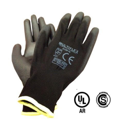 Par De Guante Multiflex De Nylon Pu Negro Steelpro